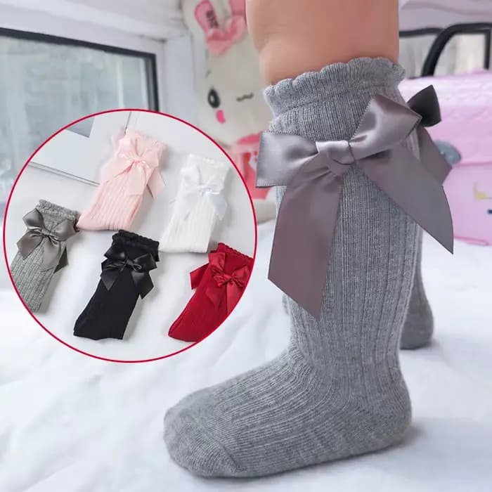 Nouveau-né bébé filles collants hiver bébé bas arc coton dentelle genou haut Long Tube collants princesse infantile nouveau-né collants