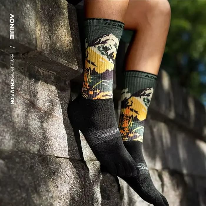 AONIJIE Trail chaussettes de course hommes femmes séchage rapide Absorption des chocs professionnel Marathon Camping