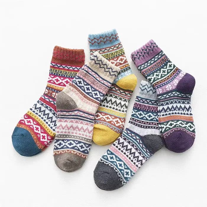 5 paires/lot femmes laine chaussettes automne hiver chaud nouvelle mode confortable dames