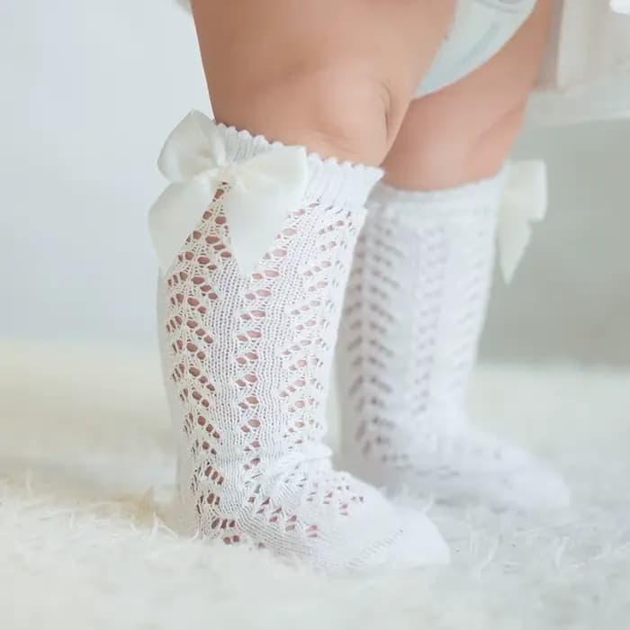 Chaussettes hautes en résille pour enfants filles