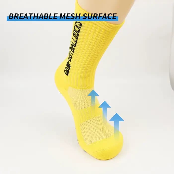 Chaussettes Rondes Antidérapantes en Silicone avec Ventouse pour Football