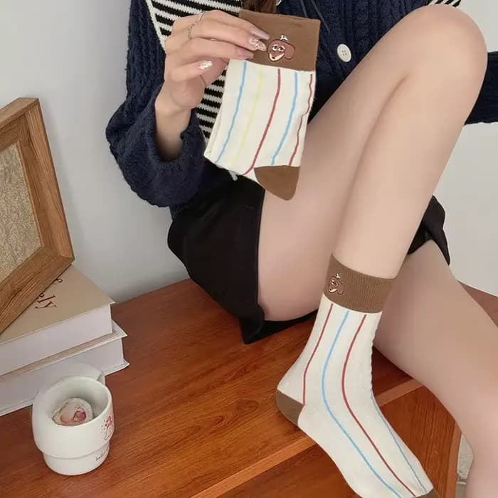 Dessin animé saucisse chien coton chaussettes mignon teckel tricot