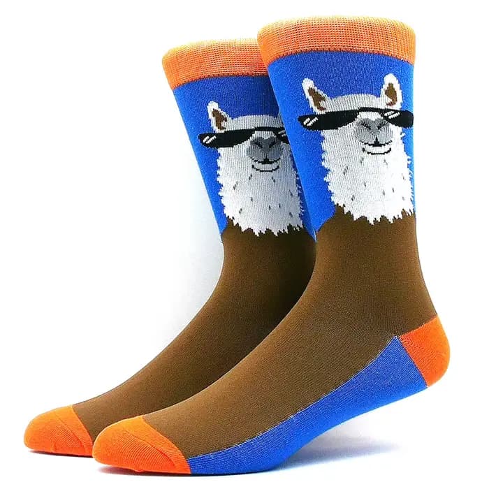 Chaussettes Jacquard amusantes unisexes avec motifs de nourriture animale