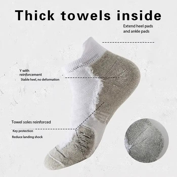 1/3 paires de chaussettes courtes de sport professionnelles pour hommes
