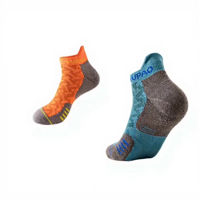 1/2/3 paires de chaussettes de course Marathon professionnelles Sports de plein air Fitness rembourré Tube court coupe