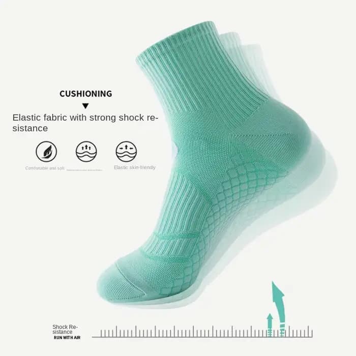 Chaussettes de sport, tube de course pour femmes, yoga respirant, corde à sauter, chaussettes courtes à séchage rapide, anti-odeur et absorbant la sueur pour