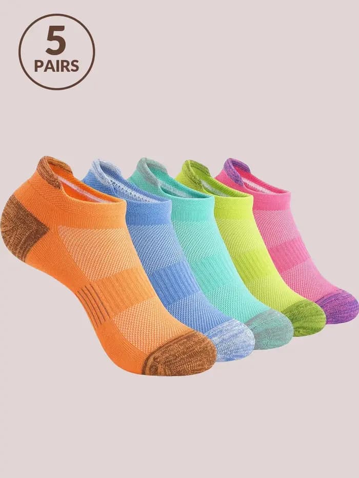 5/10 paires femmes chaussettes de course basket-ball respirant anti-dérapant Sport bateau