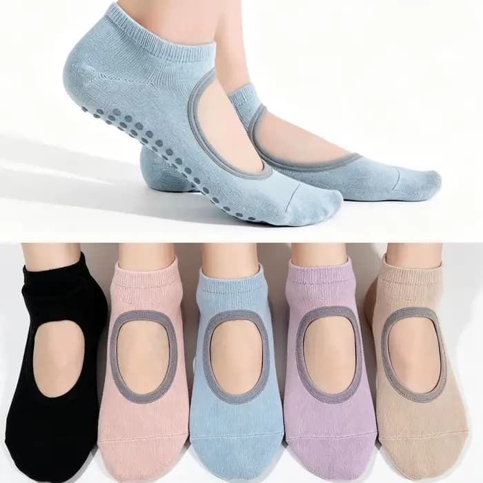 Chaussettes de yoga antidérapantes pour femmes et hommes