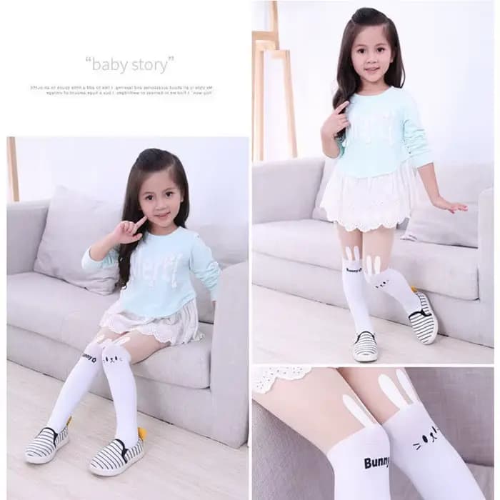 Collants en coton à motif de chat pour bébé fille
