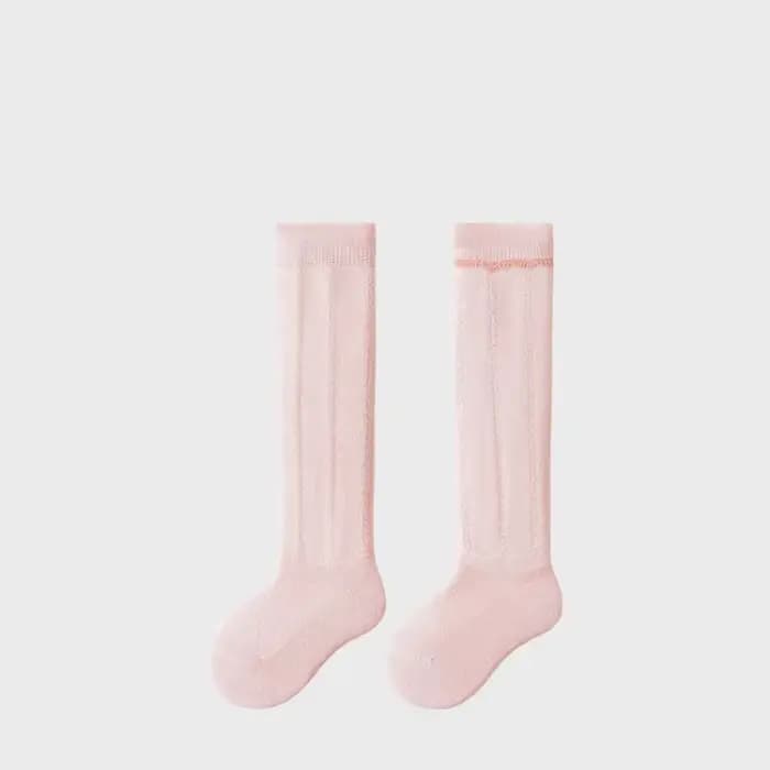 Chaussettes longues ajourées pour bébé, maille respirante en coton désossé, chaussettes hautes d'été pour nouveau-né, filles et garçons de 0 à 2 ans
