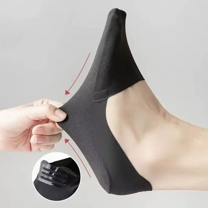 7 paires de chaussettes bateau en soie glacée pour hommes