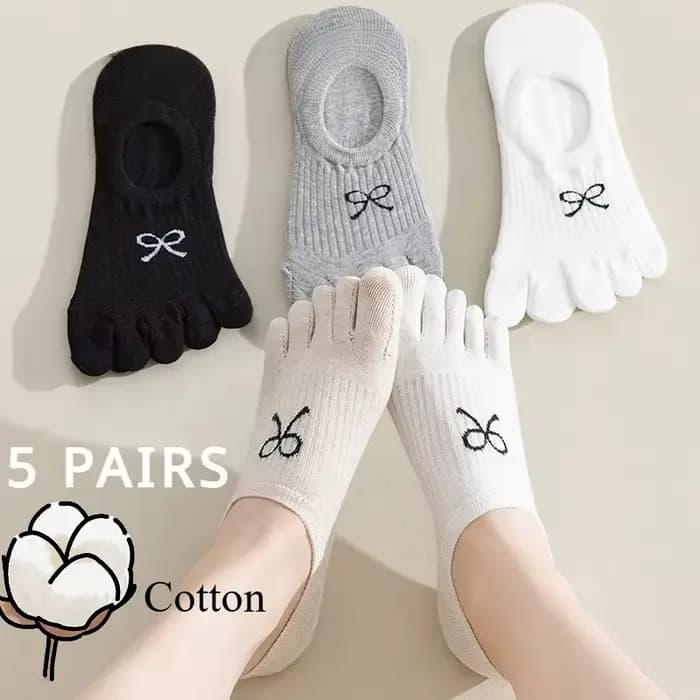 5 paires de chaussettes à cinq doigts pour femmes