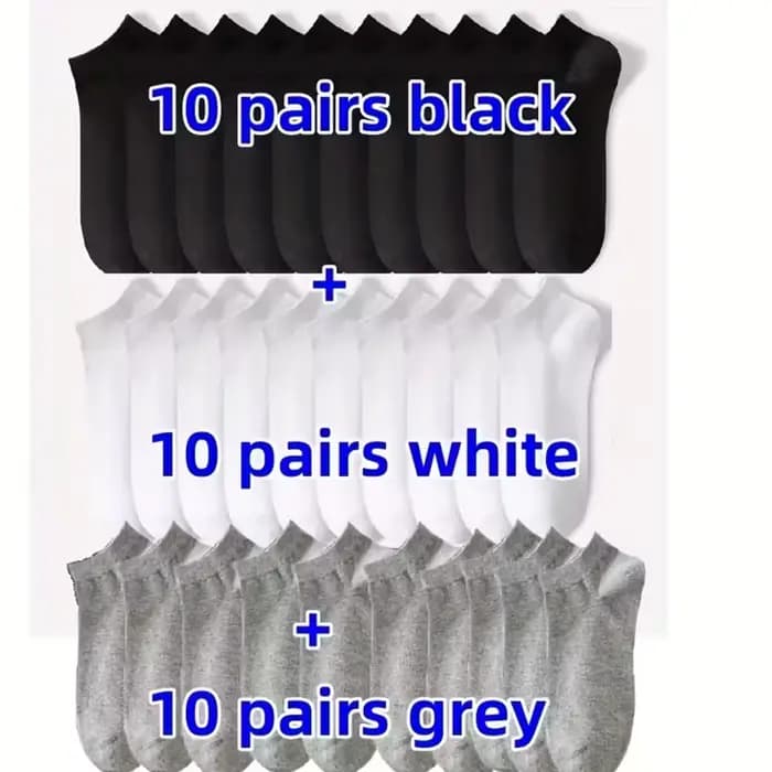 5/10/20/30 paires de chaussettes basses pour femmes