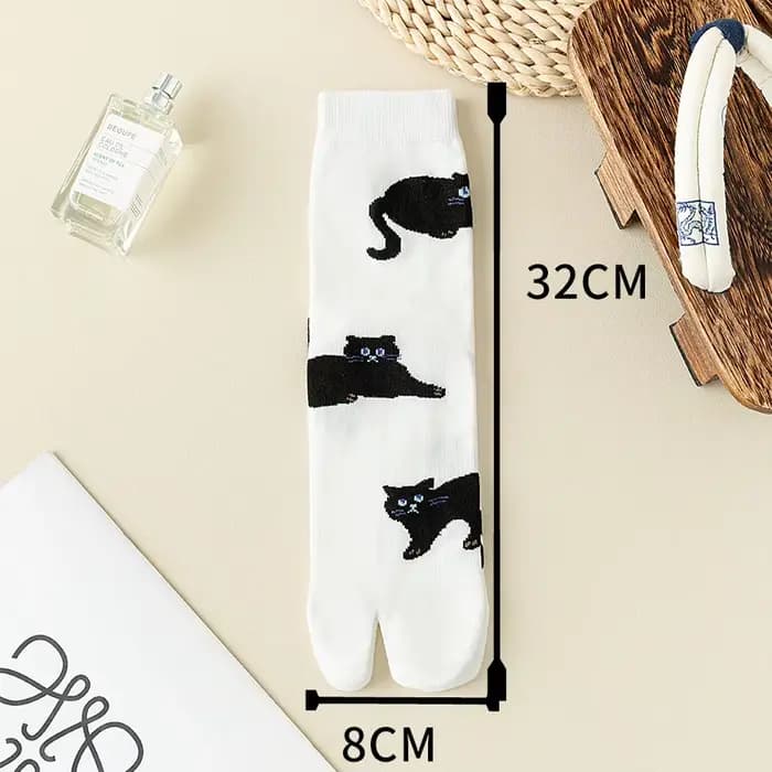 3/5 paires de chaussettes mi-mollet en coton à orteils séparés