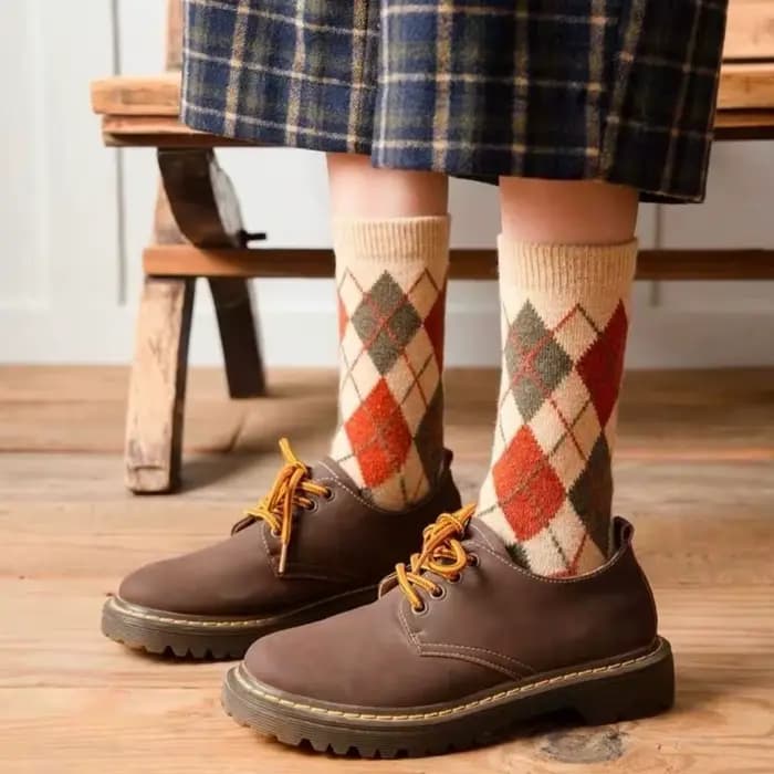 Chaussettes chaudes en tricot optique pour femmes