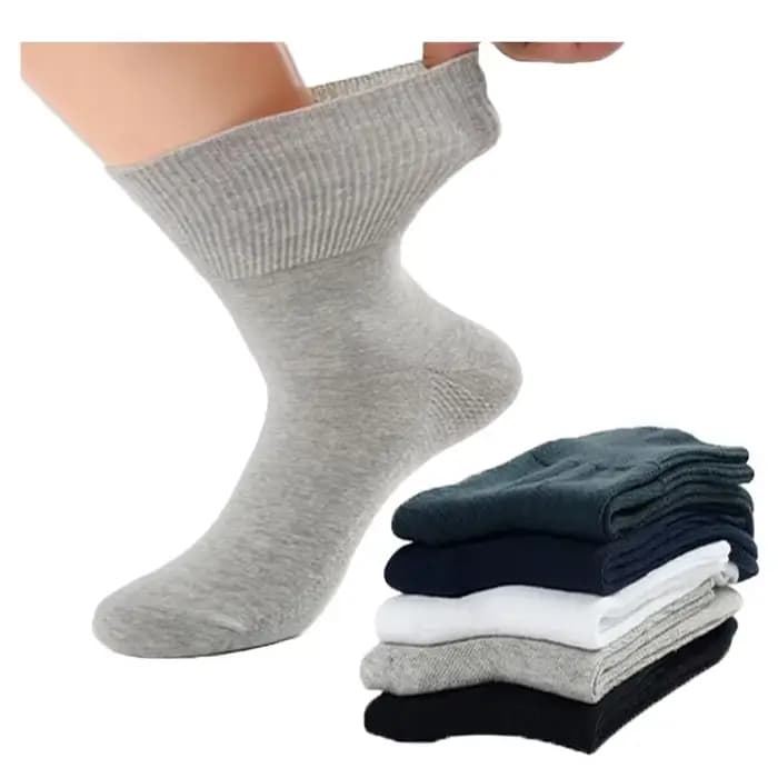 10 pièces = 5 paires de chaussettes à bouche ample pour diabétiques