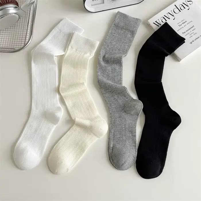 Chaussettes longues pour femme 2025 – Nouveauté estivale décontractée, respirante, en maille fine, style simple et élégant, mi-hautes, ajourées