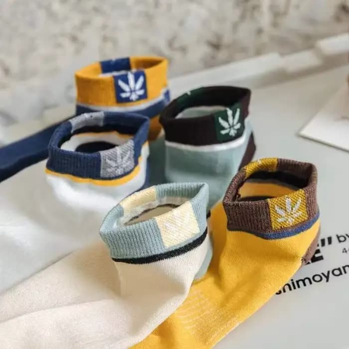 5/10/20 paires unisexe couleur bloc côté étiquette bateau chaussettes doux confortable respirant anti-odeur sport Style