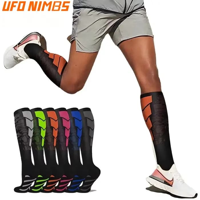 1 paire de chaussettes de compression de sport pour hommes et femmes