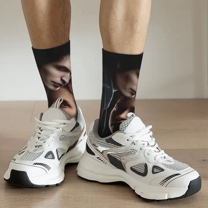 Happy Men – chaussettes pour homme et femme, chaussette graphique de la Saga du crépuscule, Edward Bella, Vampire, printemps, été, automne et hiver