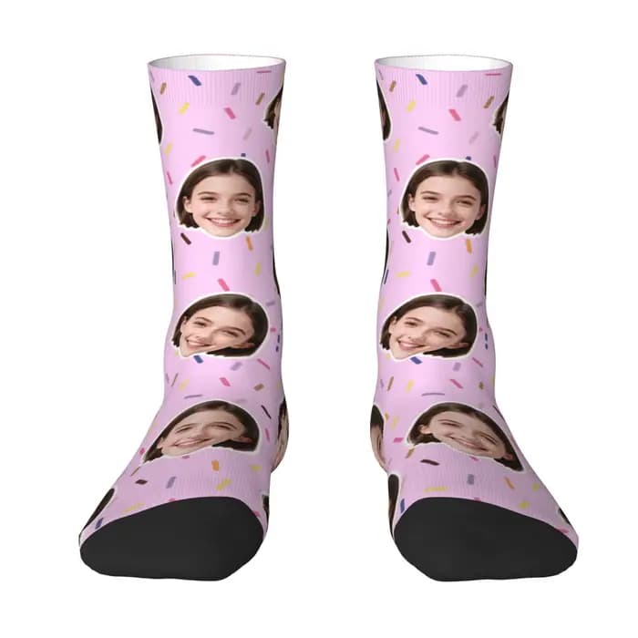 Chaussettes personnalisées en forme de visage