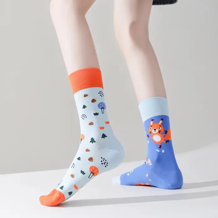Chaussettes mi-mollet en coton pour hommes et femmes