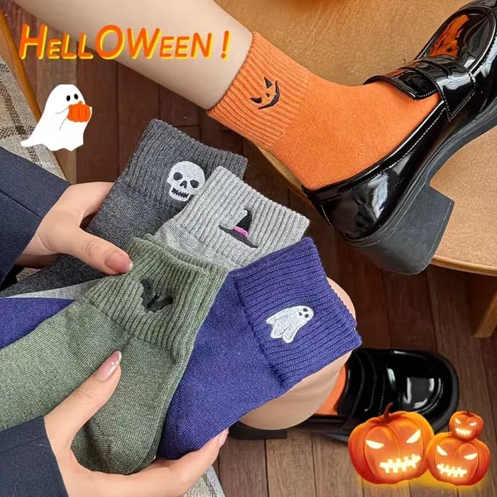 5 paires de chaussettes mi-longues pour couple masculin et féminin