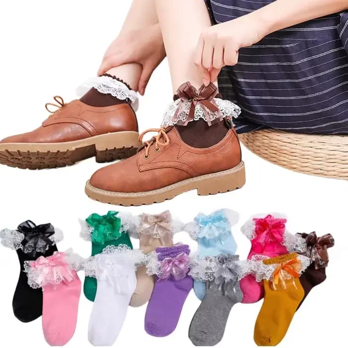 Lolita – chaussettes courtes en dentelle pour femmes