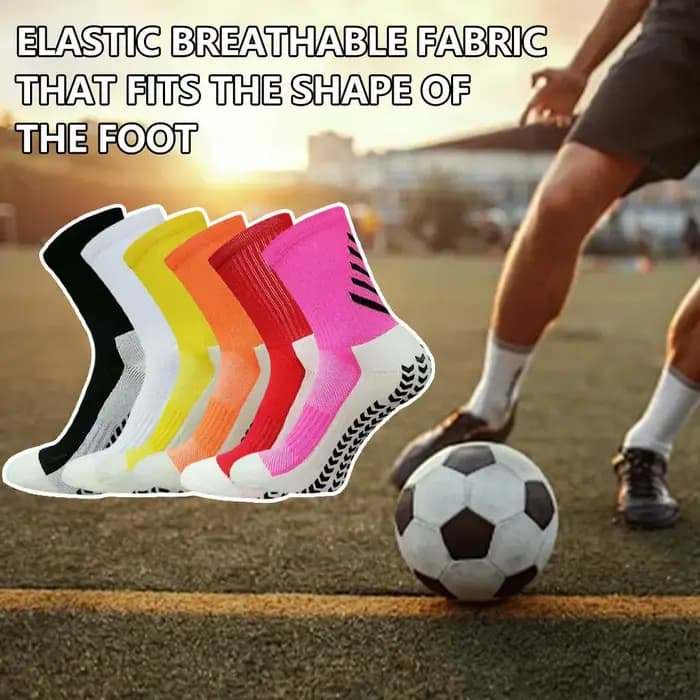 1 paire de chaussettes de football antidérapantes