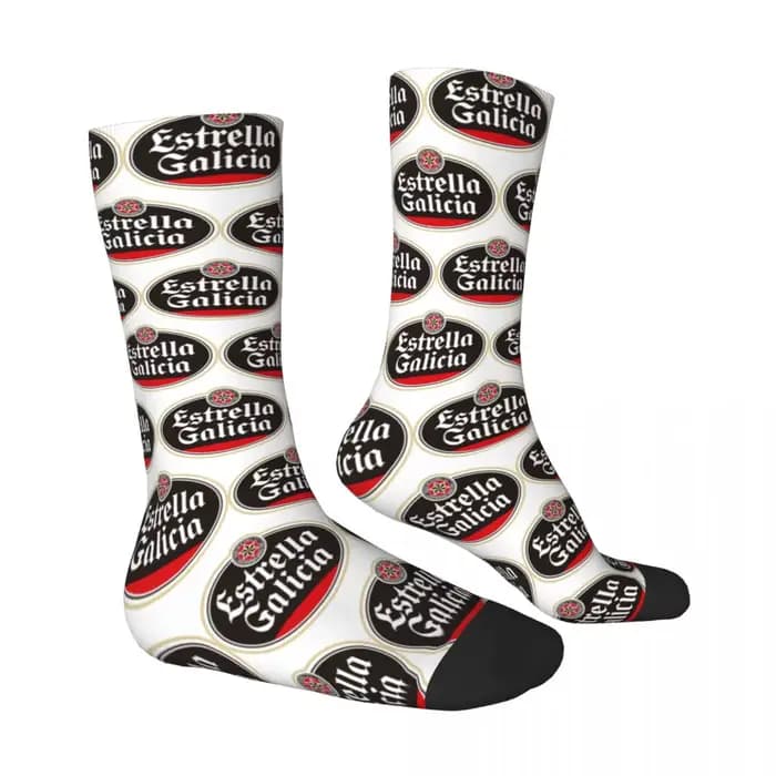 Chaussettes pour hommes Estrella Galicia bière espagne espagnol Lager