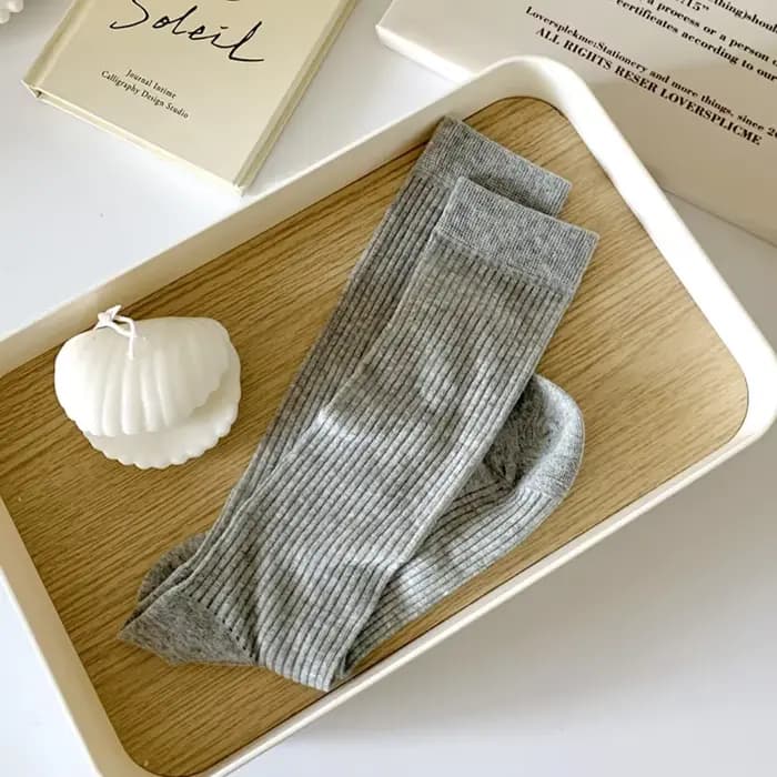 Chaussettes côtelées colorées pour femmes, chaussettes souples pour femmes, chaussettes à tube haut, printemps, été, No Pilling, Goo Streetwear