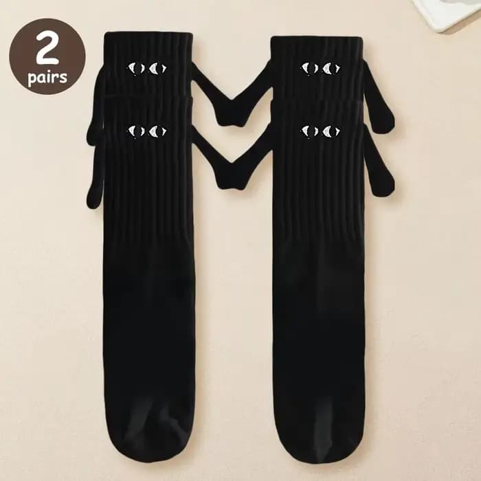 2/4/6/10 paires de chaussettes magnétiques avec mains dessinées