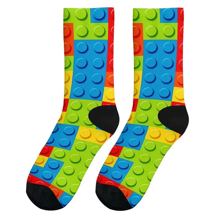 Happy building block chaussettes nouveauté amusant