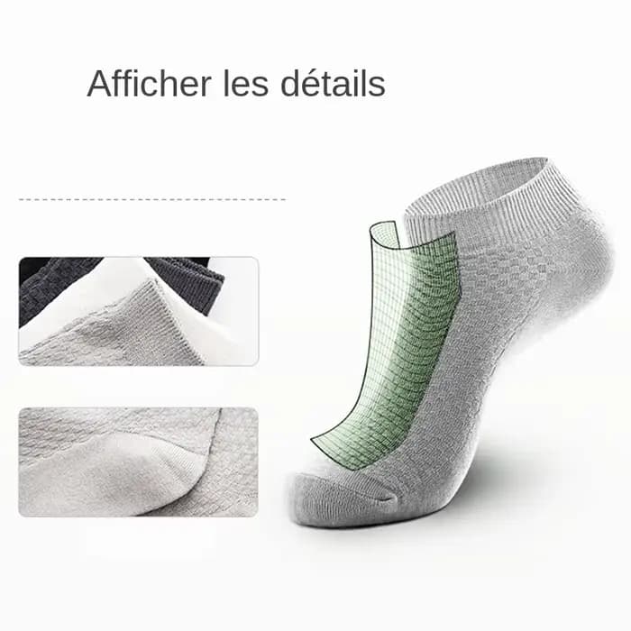 5 paires/lot hommes chaussettes en Fiber de bambou affaires courtes respirant cheville