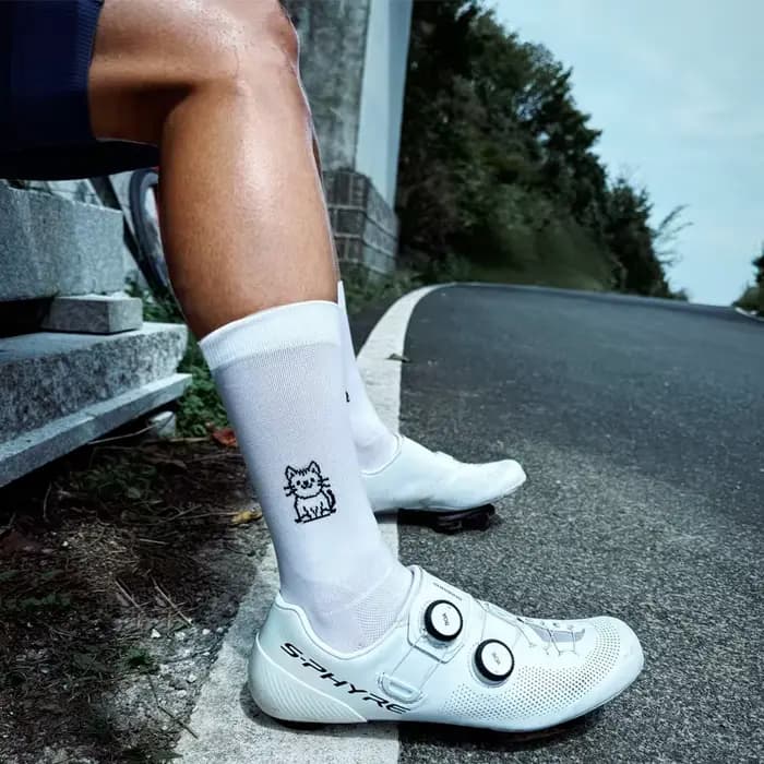 Sporcks Chaussettes de cyclisme à motif chat