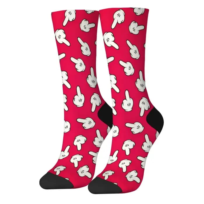 Chaussettes imprimées de dessin animé drôle