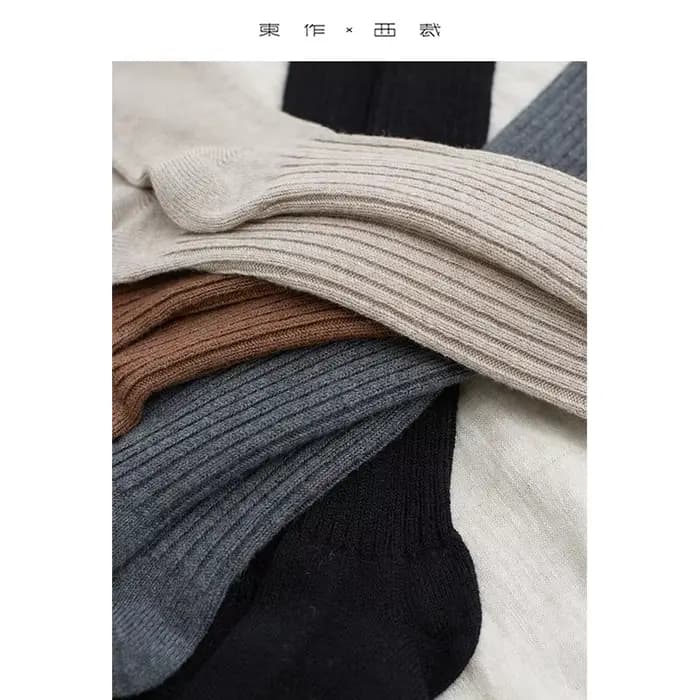 Chaussettes au-dessus du genou en laine, chaussettes mollet pour femmes, chaussettes chaudes d'automne et d'hiver à la mode et polyvalentes