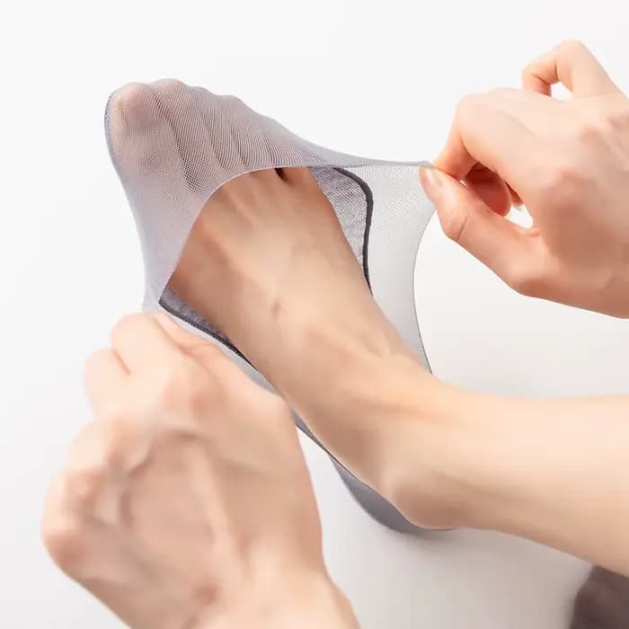 5 paires de chaussettes invisibles pour femmes, chaussettes d'été fines antidérapantes, coupe basse, en soie glacée, pour talons hauts, plates, solides, sans présentation