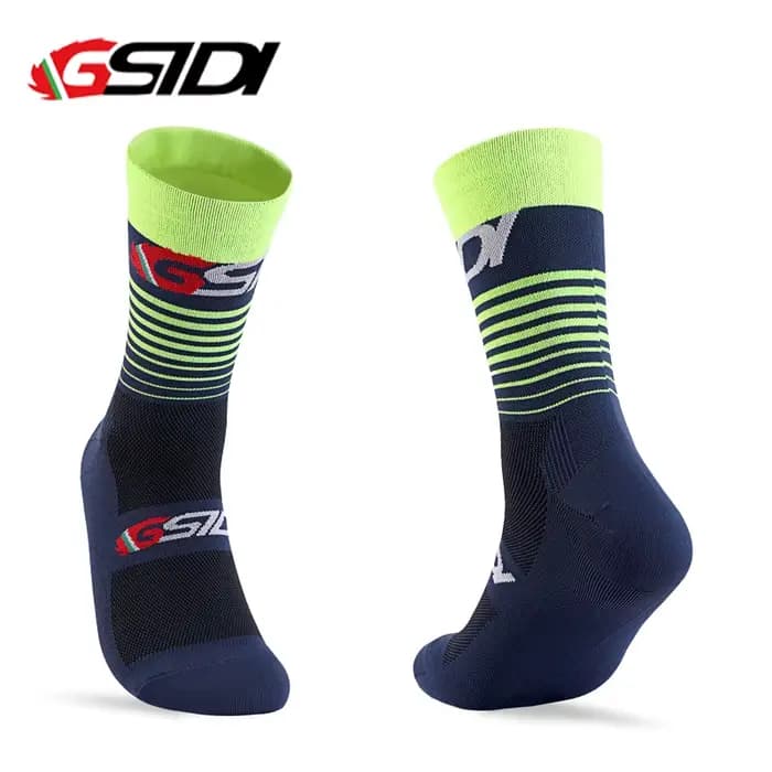 Gsidi nouvelles chaussettes de cyclisme haute qualité Compression hommes vélo en plein air femmes course sport