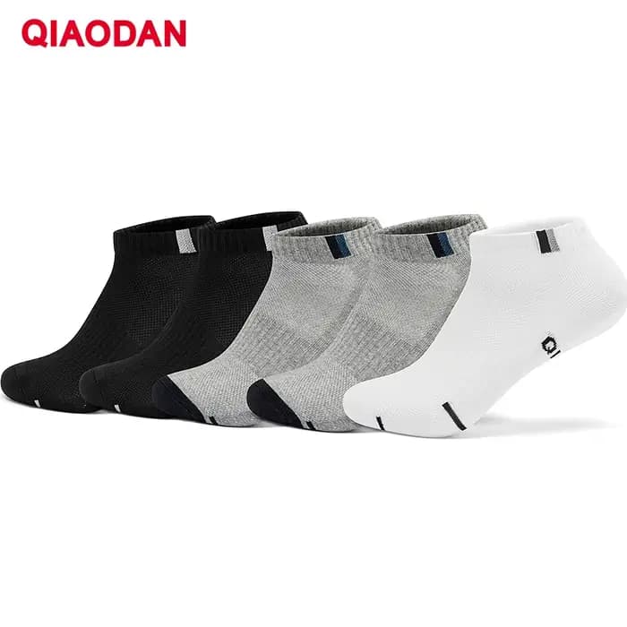 QIAODAN chaussettes de sport pour hommes 2025 nouveau décontracté court 5-Pack évacuant l'humidité vêtements
