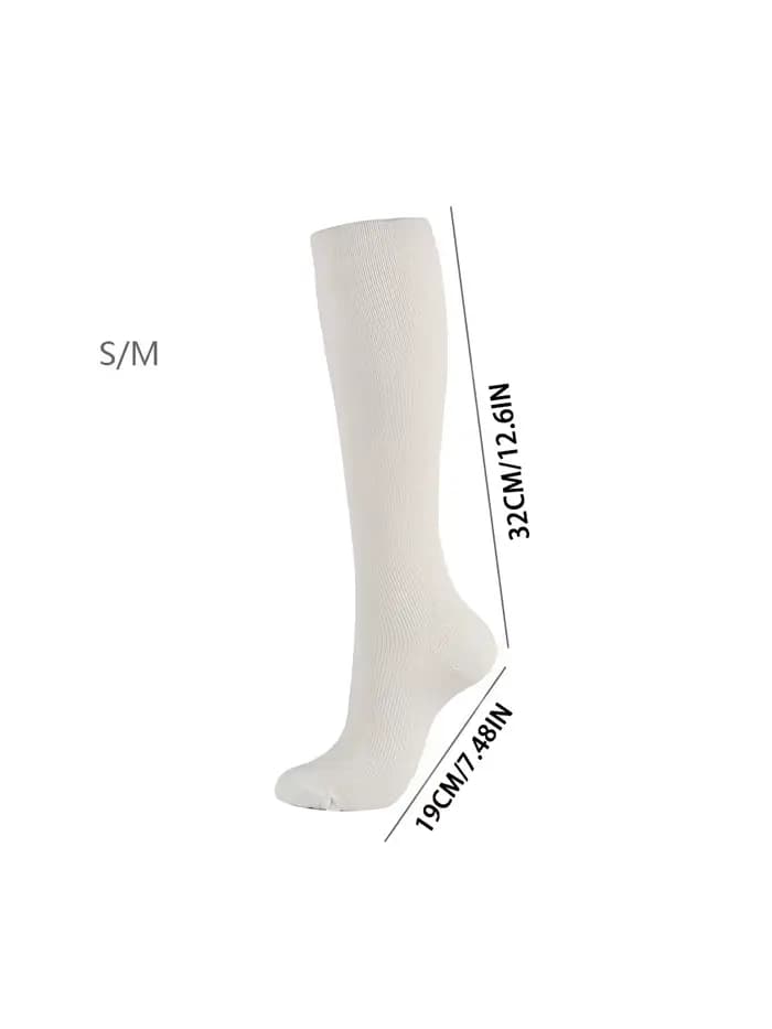 1 paire de chaussettes de Compression pour hommes et femmes, chaussettes élastiques médicales pour varices et diabétiques, Sports de plein air, course à pied, randonnée, cyclisme