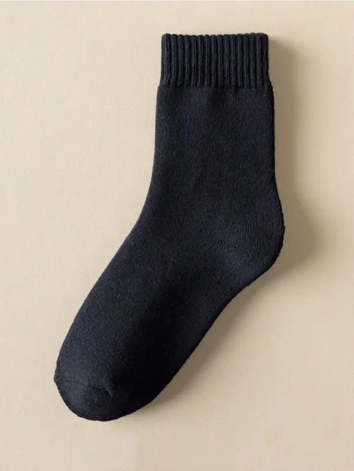 5 paires de chaussettes d'hiver noires pour hommes