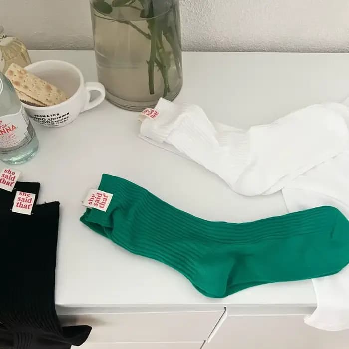 Chaussettes rétro japonaises en coton pour femmes