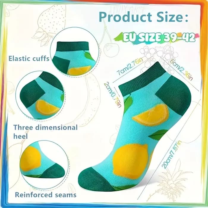 9 paires de chaussettes de sport amusantes pour femmes