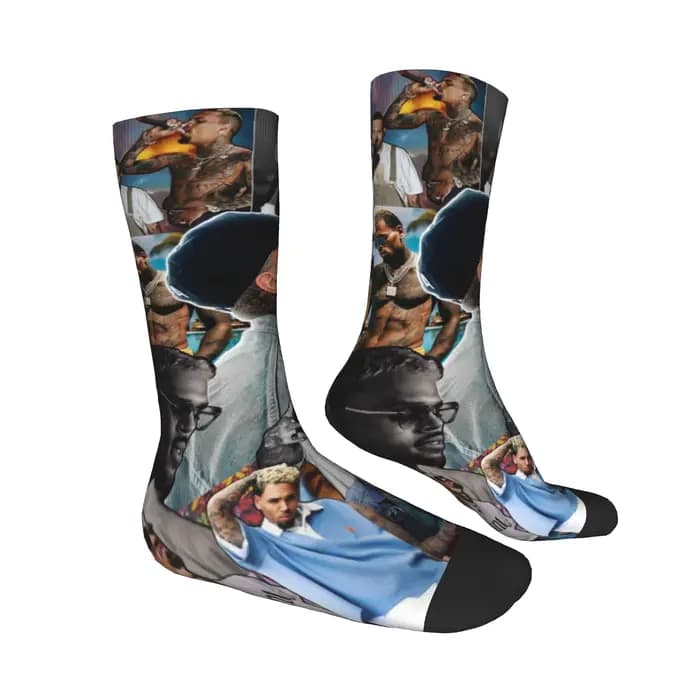 Chris Brown Breezy Bowl XX Tour 2025 chaussettes Merch pour hommes femmes