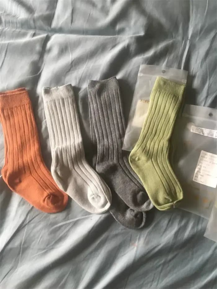 Chaussettes Hautes en Coton pour Bébé Garçon et Fille de 0 à 5 Ans