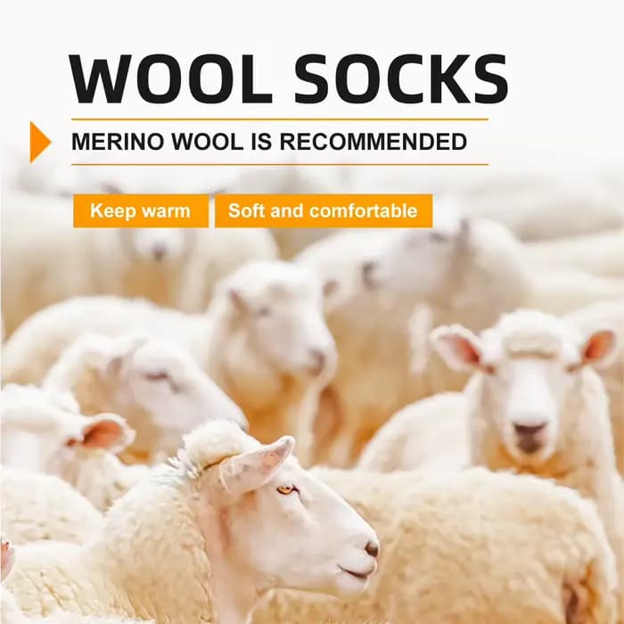 WRELS Chaussettes de marathon en laine mérinos