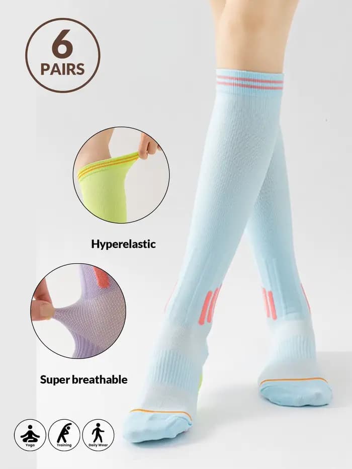 1/6 paires de chaussettes de Sport à Compression