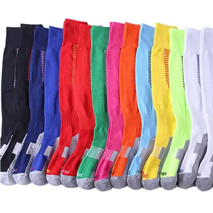 Chaussettes thermiques de sports d'hiver professionnels pour hommes et femmes, chaussettes longues de ski, chaussettes de cyclisme VTT en plein air, bas de course et de football, noir et rouge