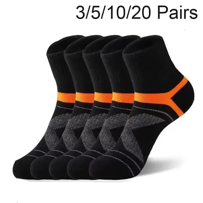 3/5/10/20 paires de chaussettes noires pour hommes